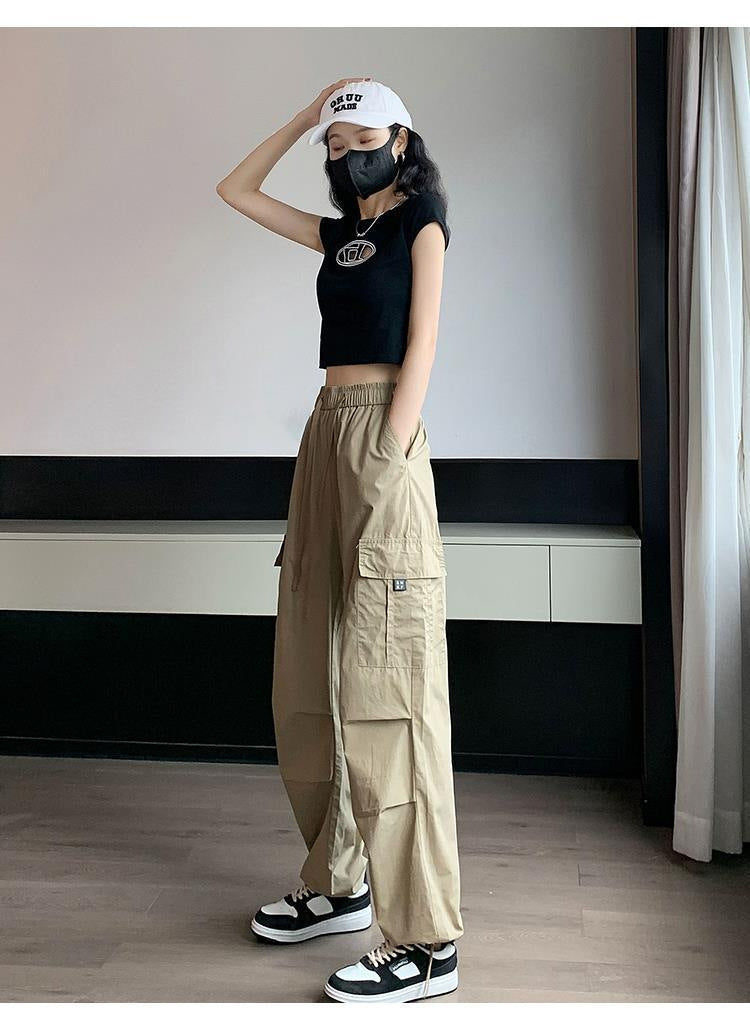 High Waist Slimming Draping Trousers For Women