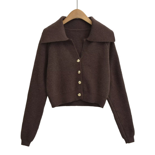 Retro Soft Glutinous Sweater Coat Top