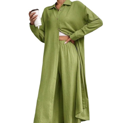 Wide Leg Pants Two-piece Set
