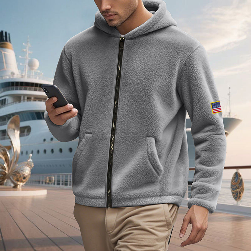 Zipper Hooded Sweatshirt