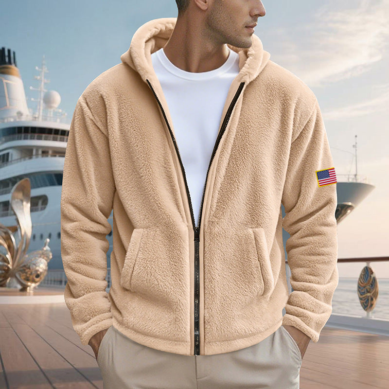 Zipper Hooded Sweatshirt