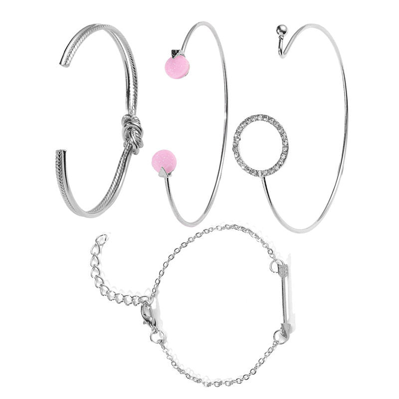 Personalized Fashion Knotted Arrow Bracelet European and American Style Set Combination Bracelet