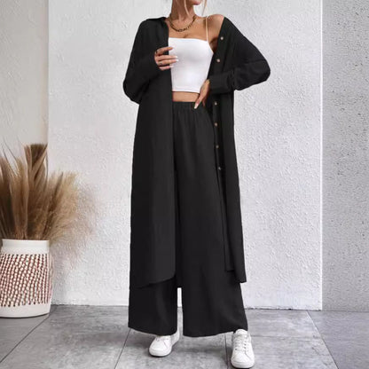 Wide Leg Pants Two-piece Set