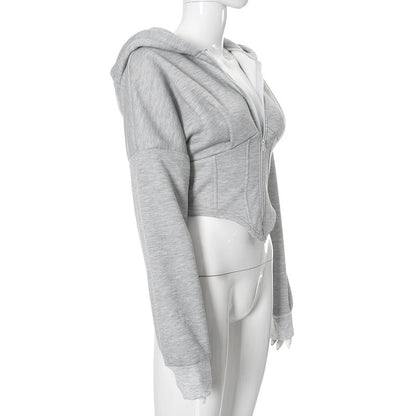Zipper Hoodie Cardigan Y2K