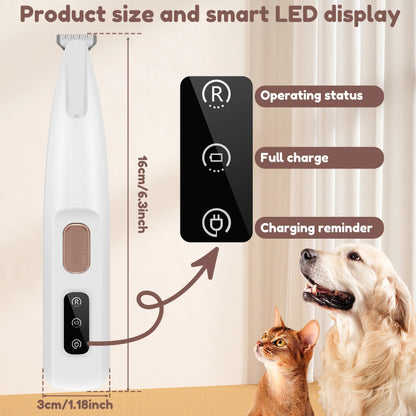 LED Light Fully Waterproof Pet Hair Trimmer