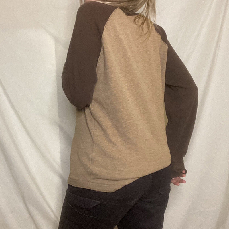 Round Neck Long-sleeved T-shirt