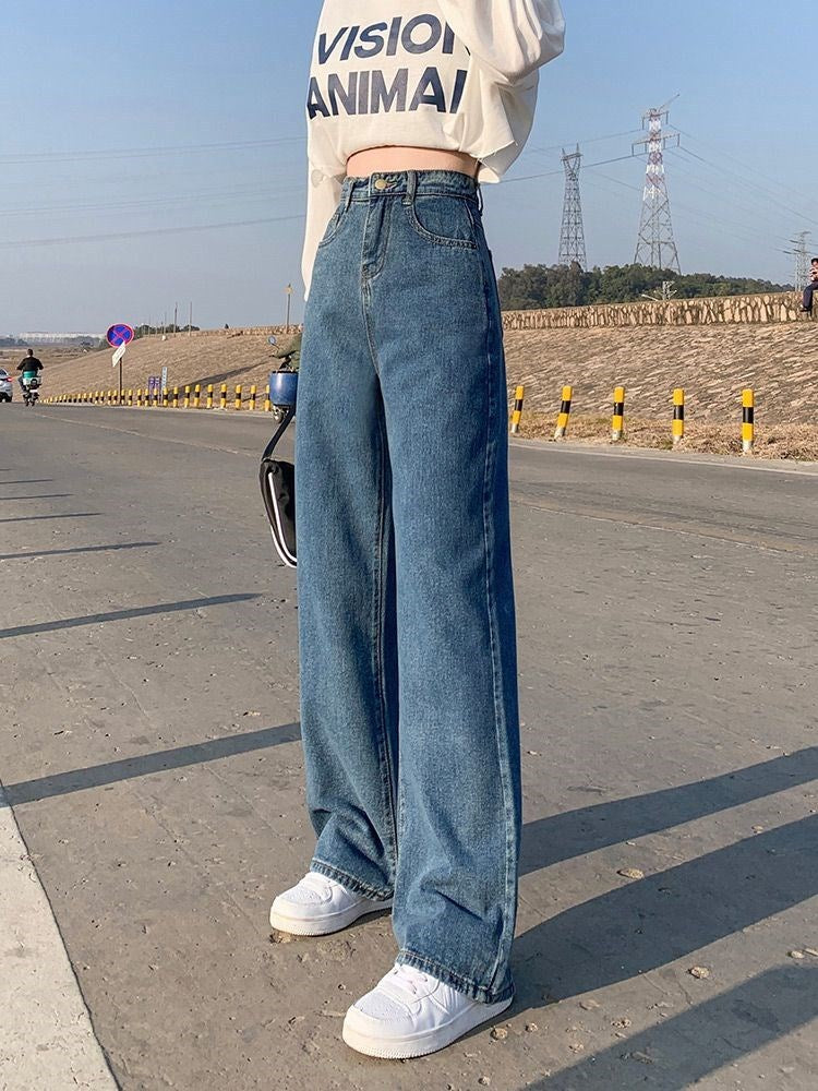 Bottom Baggy Denim Pants For Women