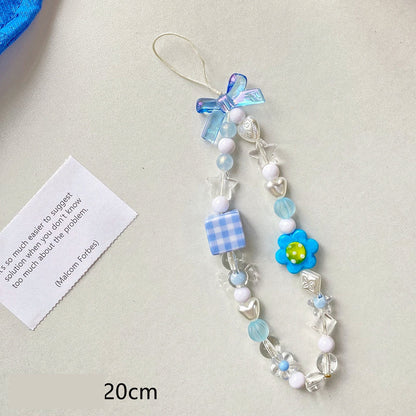 Beaded Flower Mobile Phone Lanyard