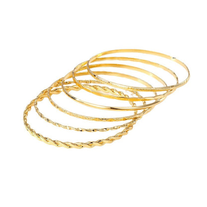 5-7pcs Bracelet Set Creative Simple Temperament Lady Twisted Hip Hop Style Bracelet