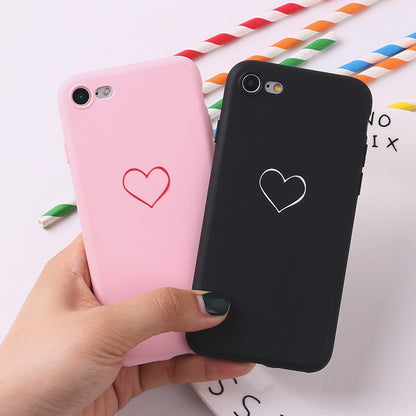 Heart print phone case