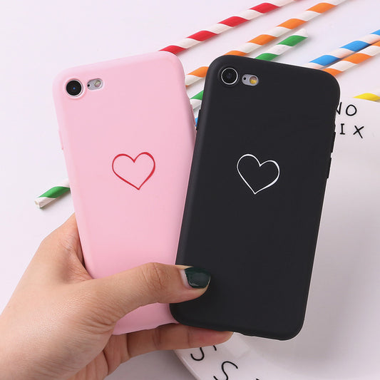 Heart print phone case