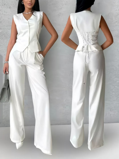 Women's Outer Vest Pants Two-piece Set