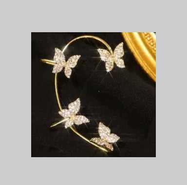 Butterfly Ear Clip And Ear Hook