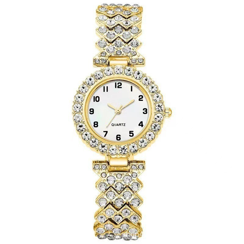 2pcs Luxury Women Watch Set Silver Strap