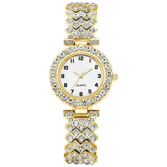 2pcs Luxury Women Watch Set Silver Strap