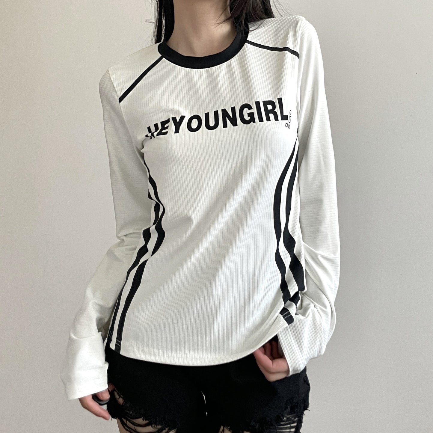 Letter Print Casual Knitted Shirt