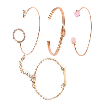 Personalized Fashion Knotted Arrow Bracelet European and American Style Set Combination Bracelet