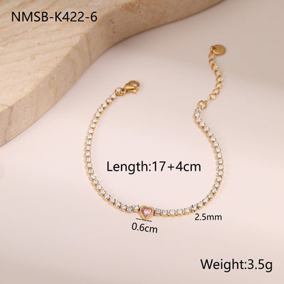 Titanium Steel Bracelet Inlaid Zircon