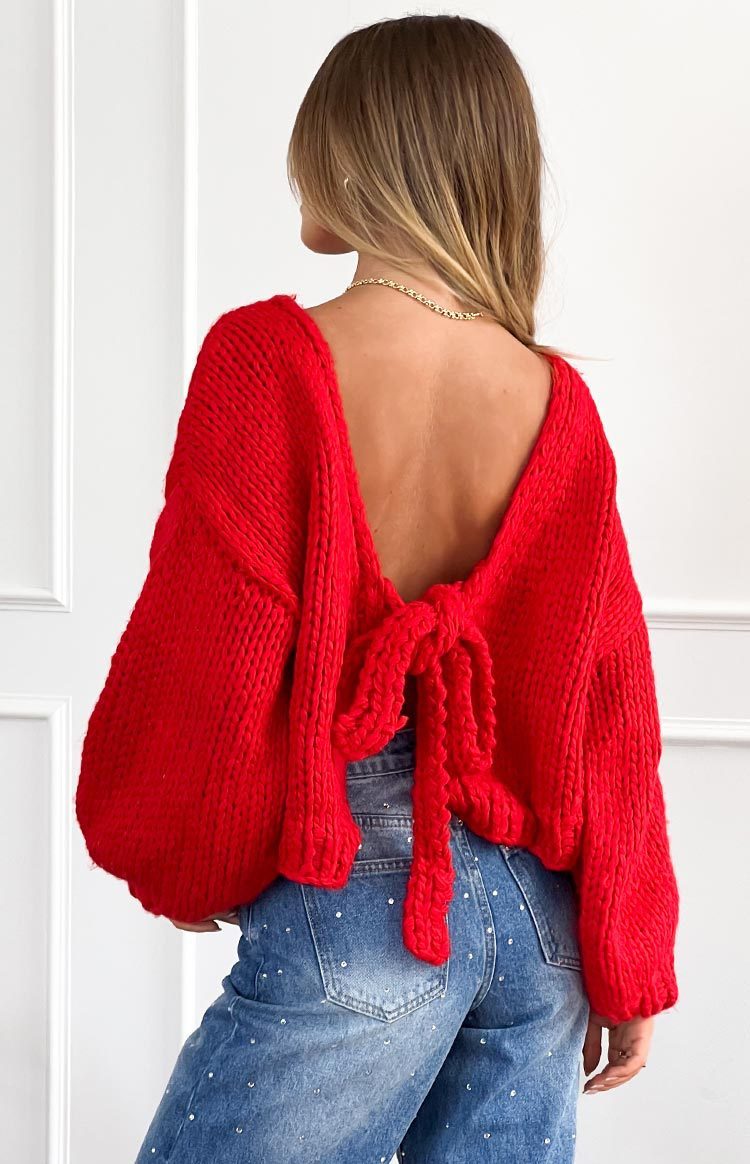 Short Thick Needle Bow Bandage Reverse Cardigan Jacket