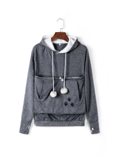 Pullover Sweatshirts With Pet Pocket