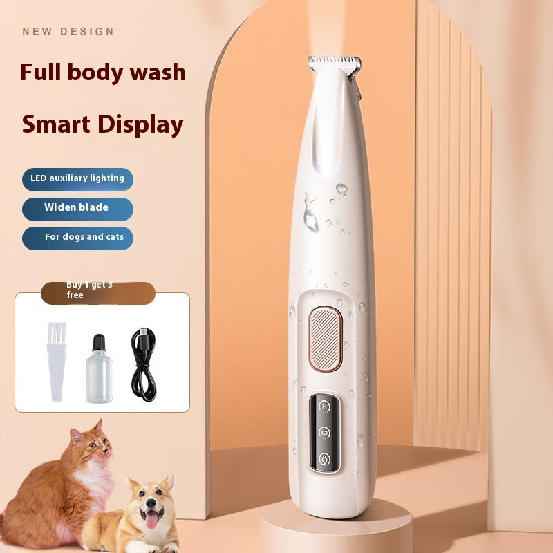 LED Light Fully Waterproof Pet Hair Trimmer