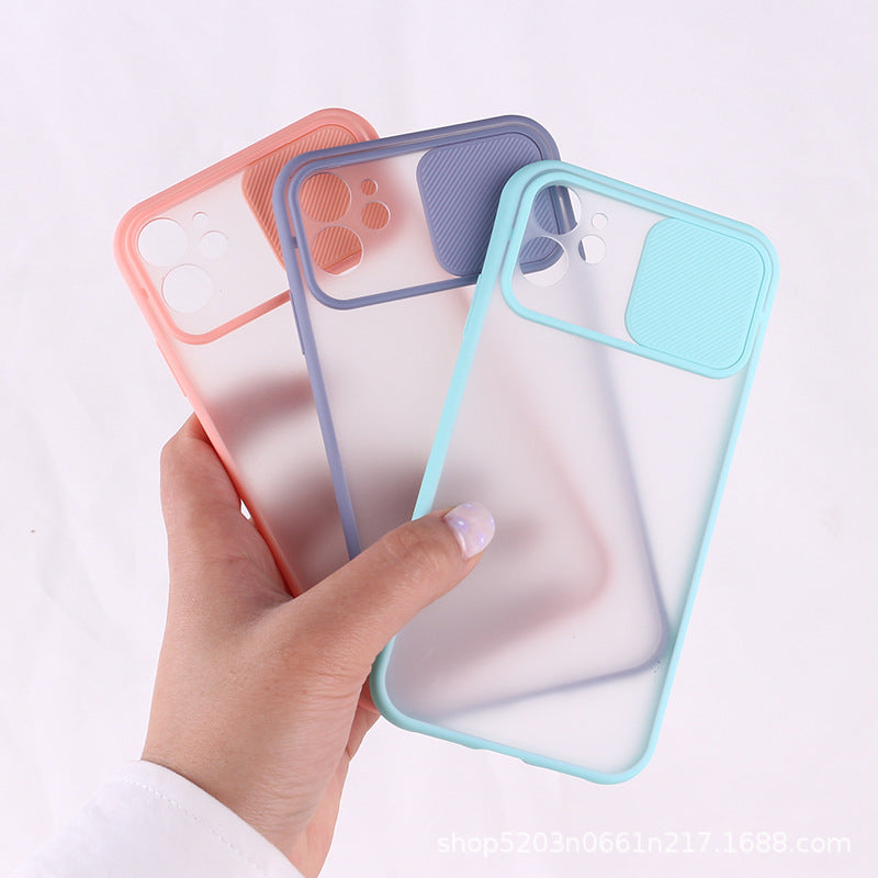 Suitable For Lens Hole Protection IPhone11MAX Two-in-one Anti-fall Sliding Window Mobile Phone Case Apple 12/XS/7P