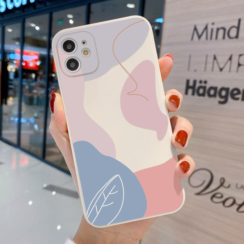 Stitching Art Iphone12 Mobile Phone Shell 7/8plus Suitable For Apple 1112pro Straight Edge Geometric XS