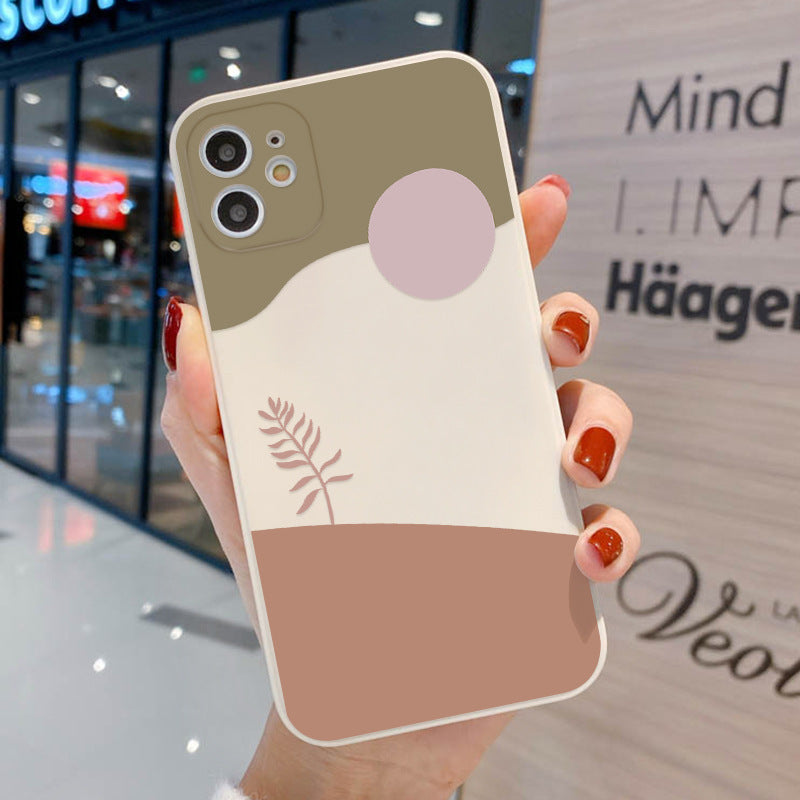 Stitching Art Iphone12 Mobile Phone Shell 7/8plus Suitable For Apple 1112pro Straight Edge Geometric XS