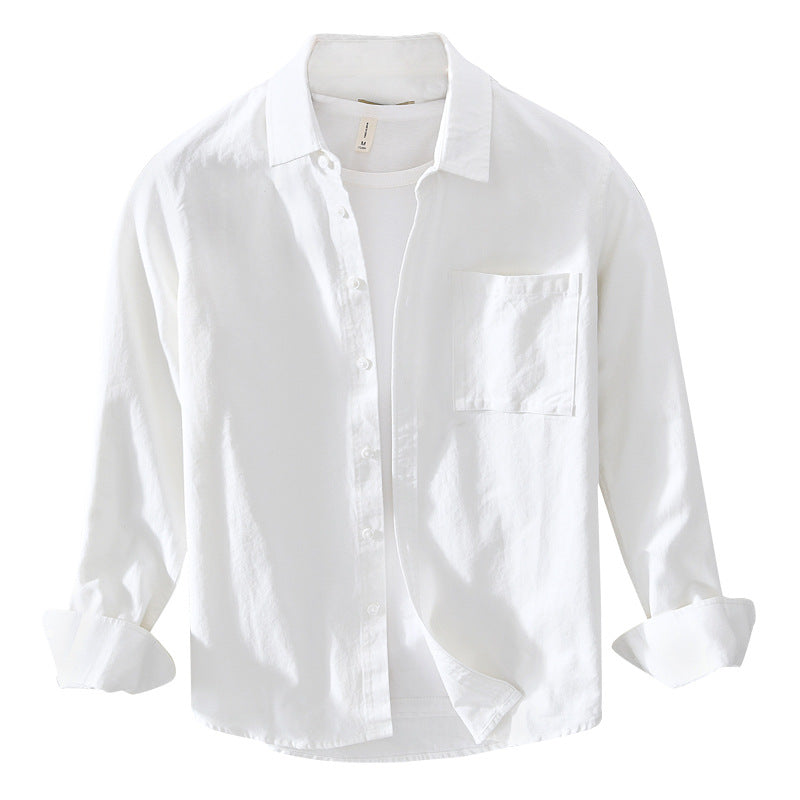New Single Pocket Long Sleeve Casual Shirt