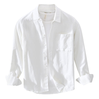 New Single Pocket Long Sleeve Casual Shirt