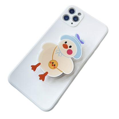 Cartoon Acrylic Glue Mobile Phone Airbag Bracket Lazy Desktop Folding Bracket