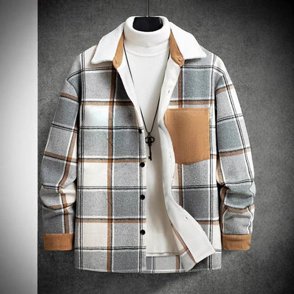 Retro Outerwear Brushed Shirt Coat
