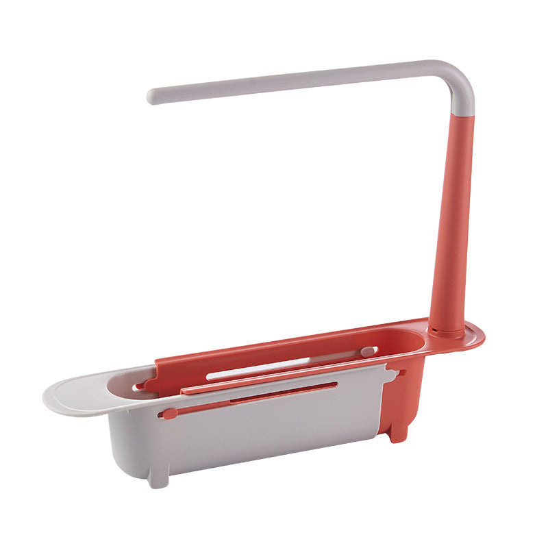 Kitchen Telescopic Sink Racks Multifunctional Tableware Drain Dish Rack Countertop Sink Storage Rack Dish Drain Rack