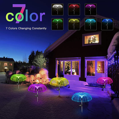 Solar Lantern Simulation Jellyfish Fireworks Lamp LED Outdoor Garden Decoration Lawn Lamp Garden Landscape Lamp