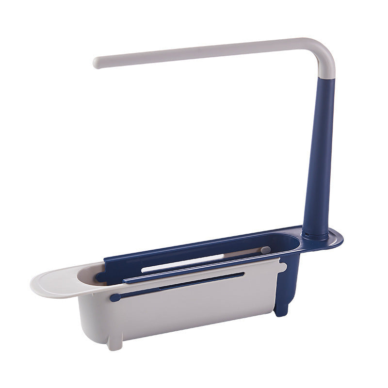 Kitchen Telescopic Sink Racks Multifunctional Tableware Drain Dish Rack Countertop Sink Storage Rack Dish Drain Rack