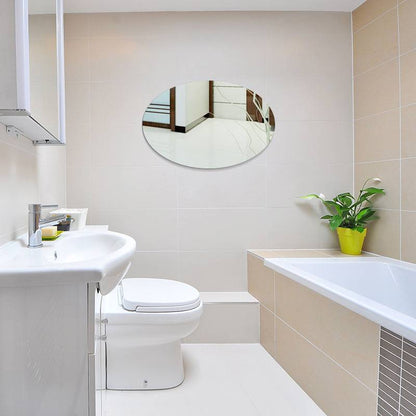 Bathroom Mirror Self-adhesive Mirror Paper Acrylic Self-adhesive Mirror Stickers Home Decoration HD Soft Glass Wall Stickers