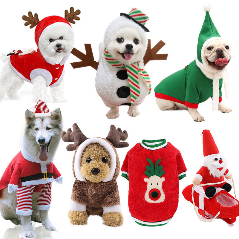 Christmas Pet Clothes Small, Medium And Large Dogs, Cats And Dogs, Winter Cotton Clothes