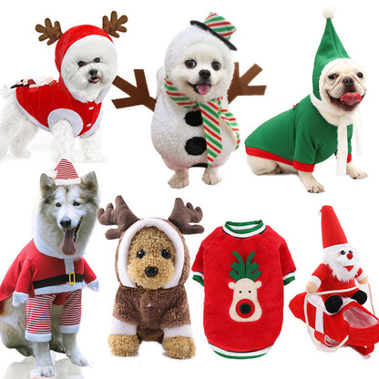 Christmas Pet Clothes Small, Medium And Large Dogs, Cats And Dogs, Winter Cotton Clothes