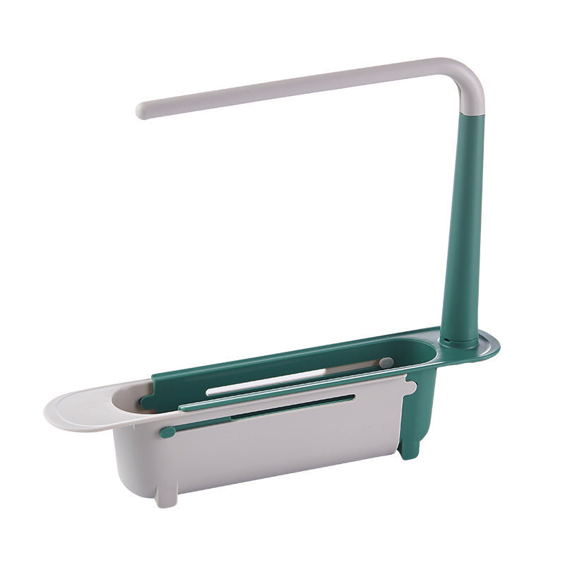 Kitchen Telescopic Sink Racks Multifunctional Tableware Drain Dish Rack Countertop Sink Storage Rack Dish Drain Rack