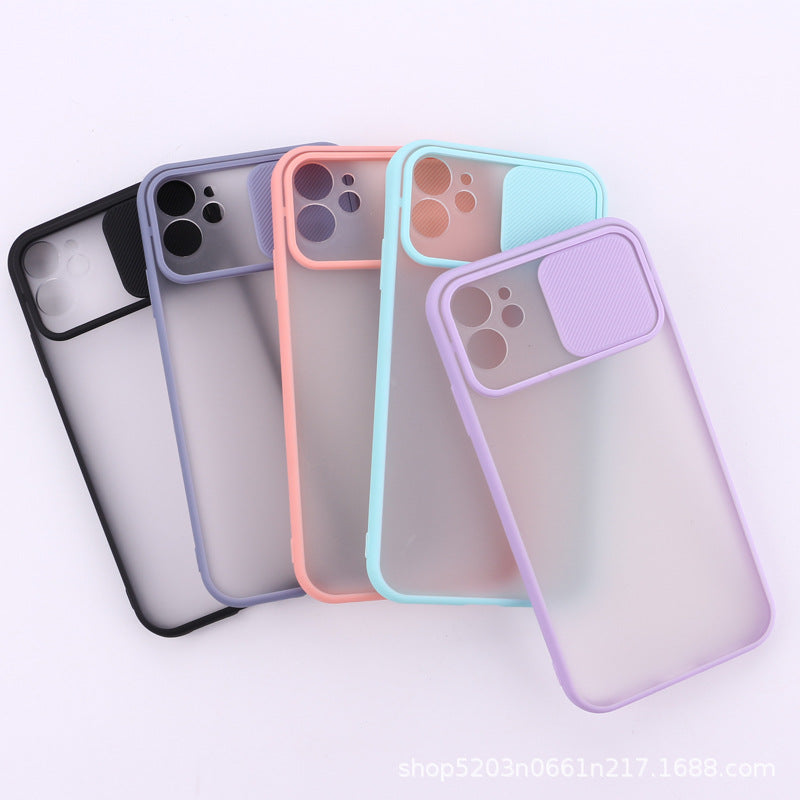 Suitable For Lens Hole Protection IPhone11MAX Two-in-one Anti-fall Sliding Window Mobile Phone Case Apple 12/XS/7P