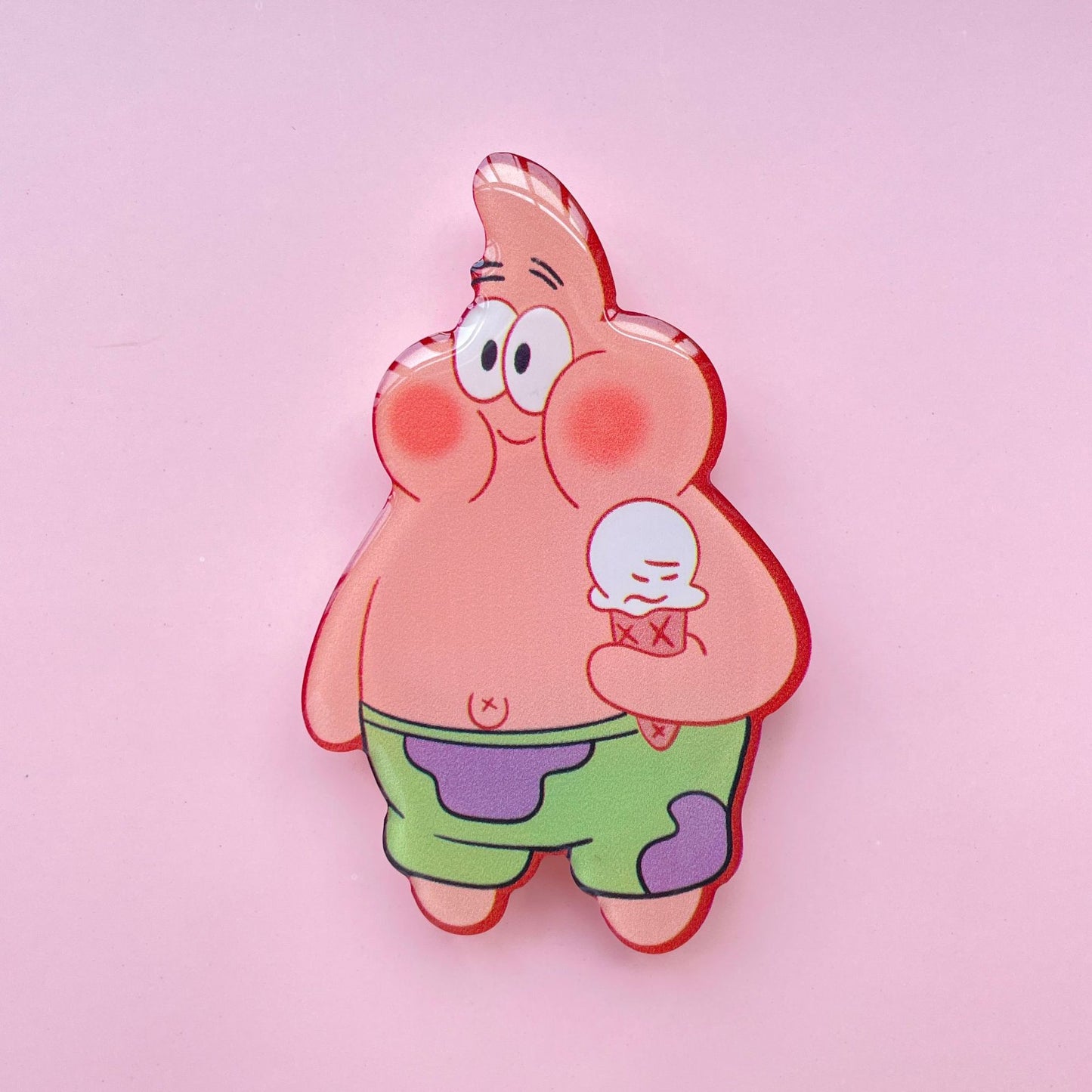 Cartoon Acrylic Glue Mobile Phone Airbag Bracket Lazy Desktop Folding Bracket