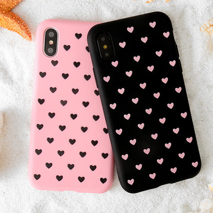Suitable For IPhone 11 Pro Max Mobile Phone Shell Pink Black Candy Color Multi-love Personalized Custom