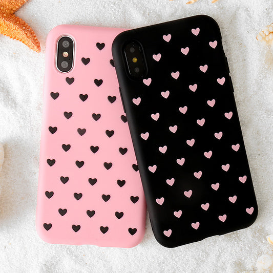 Suitable For IPhone 11 Pro Max Mobile Phone Shell Pink Black Candy Color Multi-love Personalized Custom