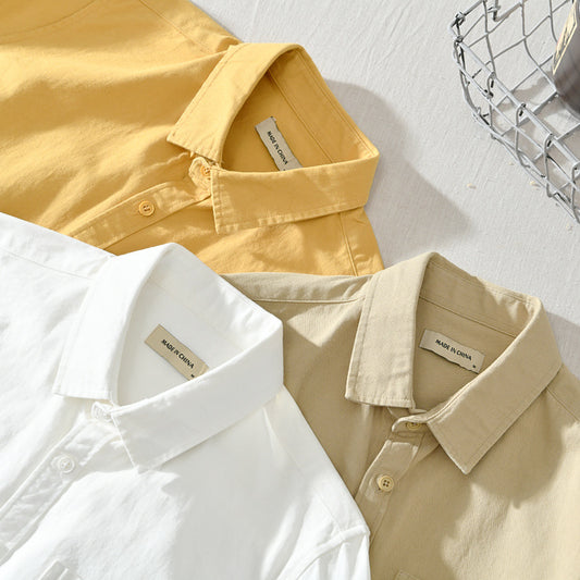 New Single Pocket Long Sleeve Casual Shirt