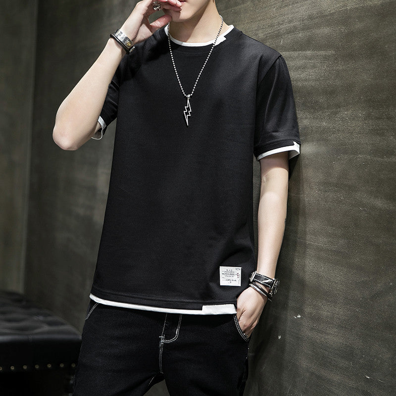 New Summer Pure Cotton T-shirt Short-sleeved T-shirt Men&#039;s Top Clothes