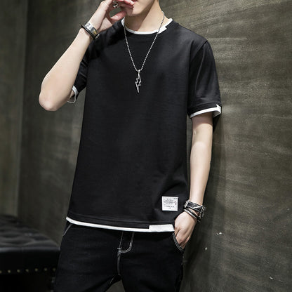 New Summer Pure Cotton T-shirt Short-sleeved T-shirt Men&#039;s Top Clothes