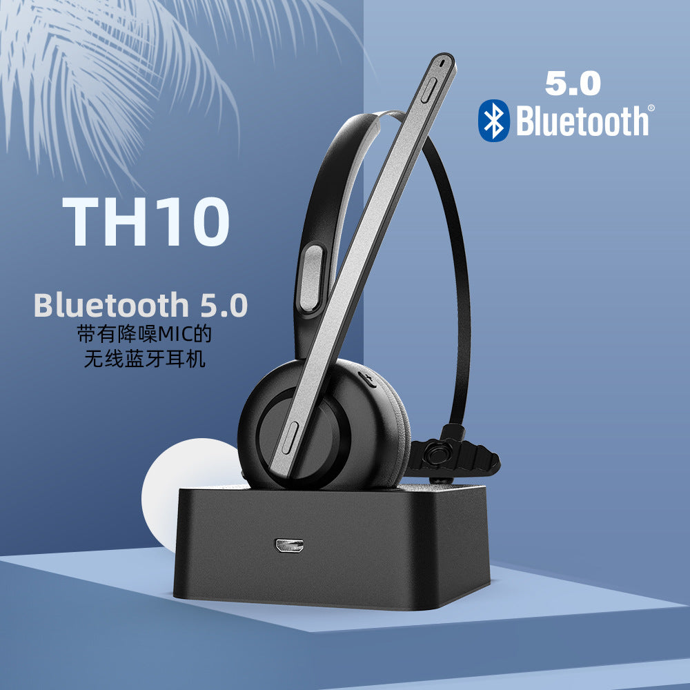 Wireless Traffic Headset Bluetooth Traffic Headset 5.0 Call Center Call Headset Office Traffic Headset