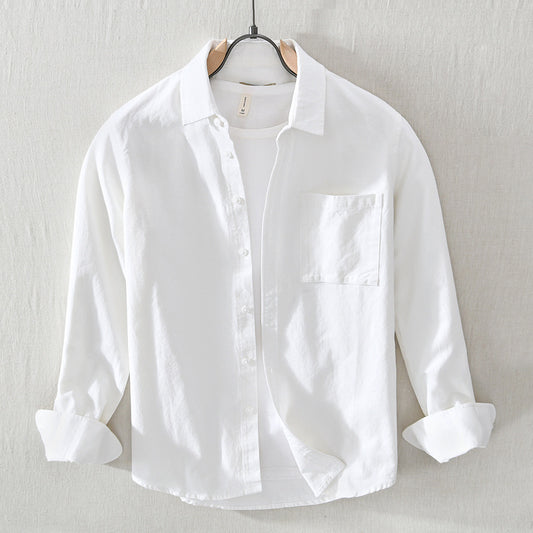 New Single Pocket Long Sleeve Casual Shirt