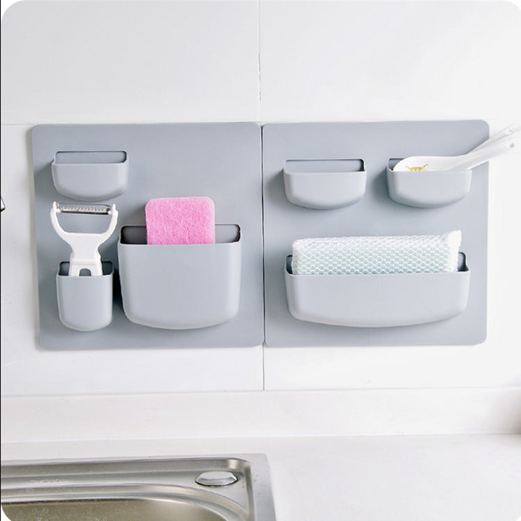 Multi-Function Punch-free Wall Hanging Storage Rack Kitchen Tools