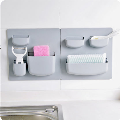 Multi-Function Punch-free Wall Hanging Storage Rack Kitchen Tools
